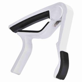 Portable Quick Change Tune Clamp Handheld Tuner Capo for Folk Guitar White