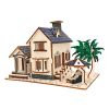 3D Wooden Puzzle for Kids DIY Assembly Jigsaw Model Kit Home Decor Gift - House on the Beach