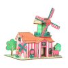 3D Wooden Puzzle for Kids DIY Assembly Jigsaw Model Kit Home Decor Gift - Flower Ranch