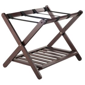 Remy Luggage Rack; Shelf; Cappuccino