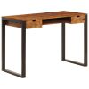 Desk 43.3"x21.7"x30.7" Solid Sheesham Wood and Steel