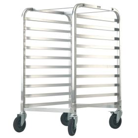 VEVOR Bun Pan Rack, 10-Tier Commercial Bakery Racks with Brake Wheels, Aluminum Racking Trolley Storage for Half & Full Sheet