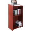 VEVOR Podium Stand, 47 inch Hostess Stand with 4 Rolling Wheels, Wood Podium with Storage Shelves and Slant Desktop, Lecterns & Podiums for Home