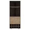 Corner Bar Cabinet Albarr, Living Room, Dark Oak / Pine