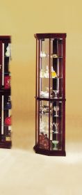 Huxley Cherry Finish Curio Cabinet (Corner)