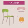 Kids Table and Chair Set,3 Piece Toddler Table and Chair Set,Plastic Children Activity Tablefor Reading,Preschool,Drawing,Toddler,Playroom(Tricolor)