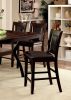 Contemporary Set of 2 Counter Height Chairs Dark Cherry And Espresso Solid wood Chair Padded Leatherette Upholstered Seat Kitchen Dining Room Furnitur