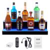 VEVOR LED Lighted Liquor Bottle Display Bar Shelf RF & App Control 24" 2-Step