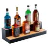 VEVOR LED Lighted Liquor Bottle Display Bar Shelf RF & App Control 24" 2-Step