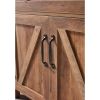 WESOME Modern Farmhouse Double Barn Door Accent Cabinet;  31 Inch