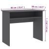 Desk Gray 35.4"x19.7"x29.1" Engineered Wood