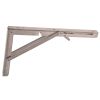 12" Folding Shelf Brackets Heavy Duty Stainless Steel Collapsible Shelf Bracket for Table Work Bench Space Saving DIY Wall Mounted Bracket Max Load 33