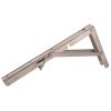 12" Folding Shelf Brackets Heavy Duty Stainless Steel Collapsible Shelf Bracket for Table Work Bench Space Saving DIY Wall Mounted Bracket Max Load 33