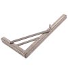 12" Folding Shelf Brackets Heavy Duty Stainless Steel Collapsible Shelf Bracket for Table Work Bench Space Saving DIY Wall Mounted Bracket Max Load 33