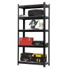 5 Tier Heavy Duty Metal Shelving Rack Unit Garage Storage Shelf Black UK