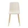 Modern beige cloth dining chair