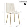 Modern beige cloth dining chair