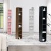 8-Tier Media Tower Rack, CD DVD Slim Storage Cabinet with Adjustable Shelves, Tall Narrow Bookcase Display Bookshelf for Home Office