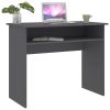 Desk Gray 35.4"x19.7"x29.1" Engineered Wood