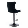 A&A Furniture,Swivel Velvet Barstools Adjusatble Seat Height from 25-33 Inch,17.7 inch base