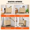 VEVOR 3 Drawer Rattan Dresser, Boho Dresser, Rattan Chest of Drawers with Spacious Storage, Natural Rattan Dresser for Bedroom, Living Room