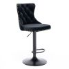 A&A Furniture,Swivel Velvet Barstools Adjusatble Seat Height from 25-33 Inch,17.7 inch base