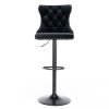 A&A Furniture,Swivel Velvet Barstools Adjusatble Seat Height from 25-33 Inch,17.7 inch base