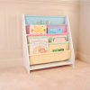 Kids Funnel Charlie White Kids Wooden Canvas Sling Magazine Bookcase