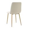 Modern beige cloth dining chair