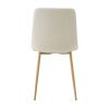 Modern beige cloth dining chair