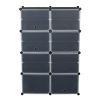 7-Tier Portable 28 Pair Shoe Rack Organizer 14 Grids Tower Shelf Storage Cabinet Stand Expandable for Heels, Boots, Slippers, Black RT