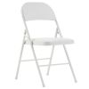 6pcs Elegant Foldable Iron & PVC Chairs for Convention & Exhibition White