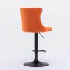 A&A Furniture,Swivel Velvet Barstools Adjusatble Seat Height from 25-33 Inch,17.7inch base