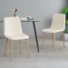 Modern beige cloth dining chair