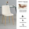 Modern beige cloth dining chair