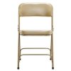 2 Pack Metal Folding Chairs with Padded Seat and Back, for Home and Office, Indoor and Outdoor Events Party Wedding, Champagne Gold