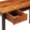 Desk 43.3"x21.7"x30.7" Solid Sheesham Wood and Steel