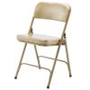 2 Pack Metal Folding Chairs with Padded Seat and Back, for Home and Office, Indoor and Outdoor Events Party Wedding, Champagne Gold