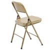 2 Pack Metal Folding Chairs with Padded Seat and Back, for Home and Office, Indoor and Outdoor Events Party Wedding, Champagne Gold