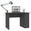 Desk Gray 43.3"x23.6"x28.7" Engineered Wood