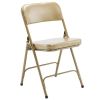 2 Pack Metal Folding Chairs with Padded Seat and Back, for Home and Office, Indoor and Outdoor Events Party Wedding, Champagne Gold