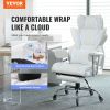 VEVOR Reclining Office Chair with Footrest, Heavy Duty PU Leather Wide Office Chair, Big and Tall Executive Office Chairs with Lumbar Support