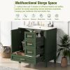 30" Bathroom Vanity in Green, Modern Bathroom Cabinet with Sink Combo Set, Bathroom Storage Cabinet with a Soft Closing Door and 3 Drawers