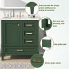 30" Bathroom Vanity in Green, Modern Bathroom Cabinet with Sink Combo Set, Bathroom Storage Cabinet with a Soft Closing Door and 3 Drawers