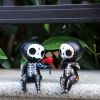 2pcs Sugar Head Doll, Resin Decoration Crafts Halloween Skull Couple Statue Resin Ornament,Valentine's Day, Room Decor, Home Decor