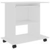 Computer Desk White 31.5"x19.7"x29.5" Engineered Wood