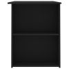 Desk Black 43.3"x23.6"x28.7" Engineered Wood