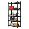 5 Tier Heavy Duty Metal Shelving Rack Unit Garage Storage Shelf Black UK