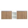 60 Inch Soft Close Doors Bathroom Vanity With Sink, A Small Storage Shelves, 24" and 12" Combination Cabinet,(KD-Packing)