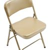 2 Pack Metal Folding Chairs with Padded Seat and Back, for Home and Office, Indoor and Outdoor Events Party Wedding, Champagne Gold